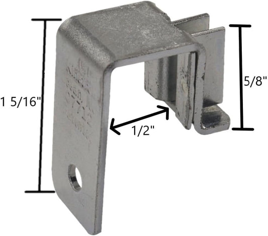 Cut to Length Metal File Rail 3/4" High (Metal Clips to fit Over 1/2" Wood Drawer Side, 15" - 30" Long)