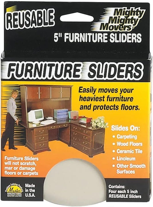Mighty Mighty Movers® Furniture Slider, Reusable, 5″ Dia. 87007