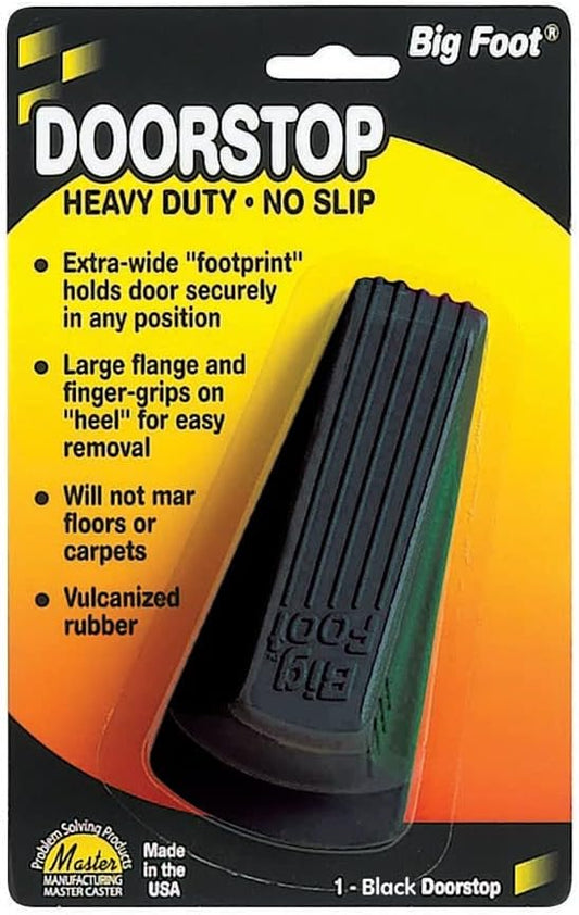 Big Foot® Doorstop, Black, 1/pk 00951