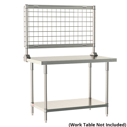 6"d x 34"h TableWorx Work Table Risers w/ Stainless Steel SmartWall Grid