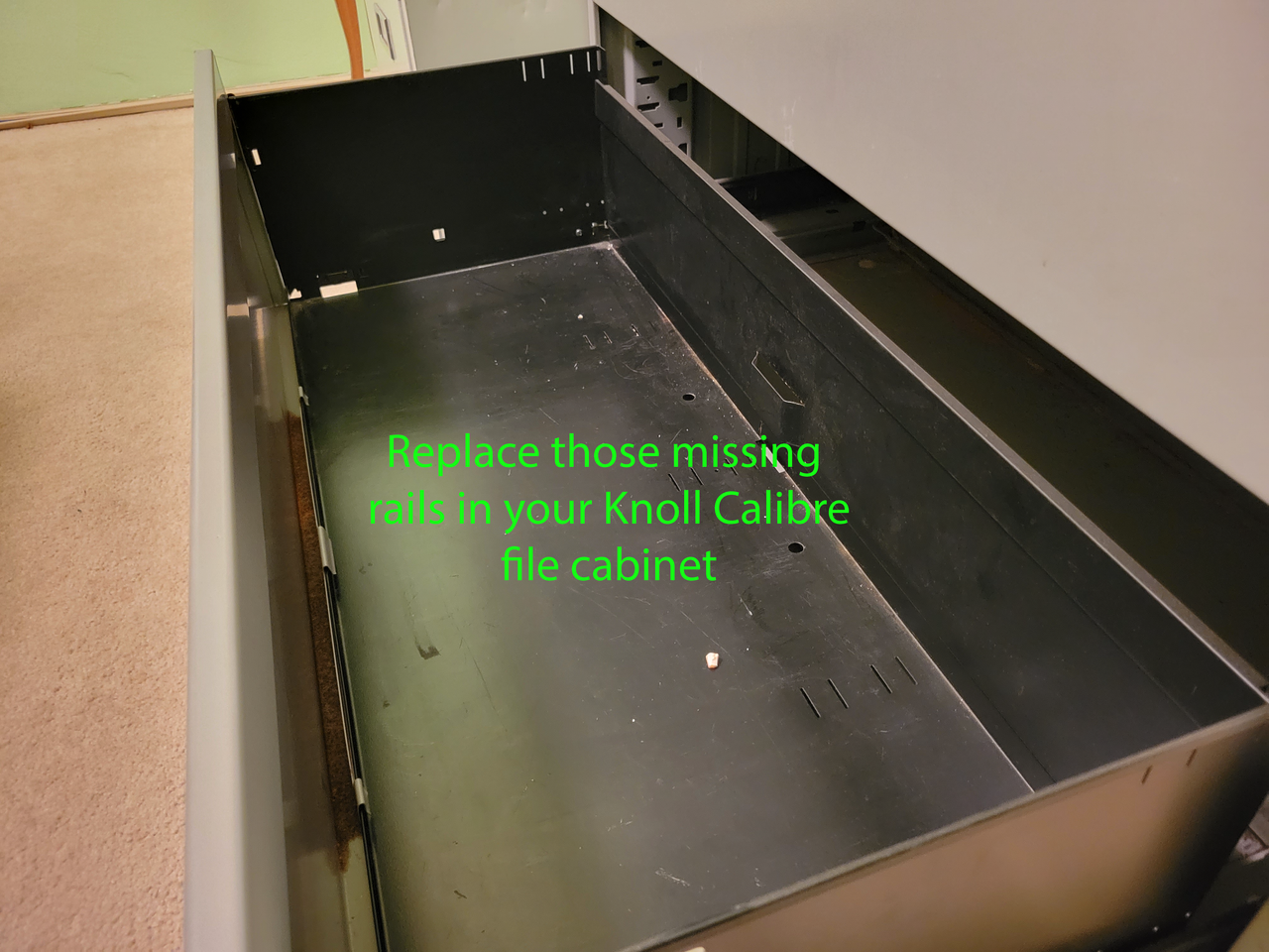 File Bar Replacement For Knoll Cabinets