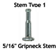 Square Plastic Caster Insert - Stem Type 1