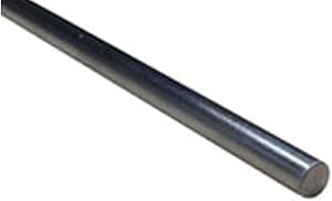 Cut to Length Round Metal File Rod Kit w/ 2 Clips (1/4" Dia. 30"-42" Long)