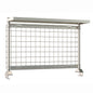 12"d x 34"h TableWorx Work Table Risers w/ Cantilevered Stainless Steel Solid Shelf & SmartWall Grid - Rear Mount