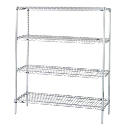 Metro QwikSlot Kit w/ 4 Shelves - Chrome