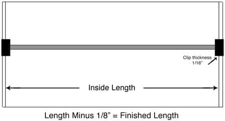 Cut to Length Heavy Duty Metal File Bar Kit w/ 2 Clips for Metal or Wood Drawers (for Metal Drawers)