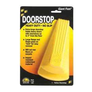 Giant Foot® Doorstop, Orange, 1/pk (Yellow)