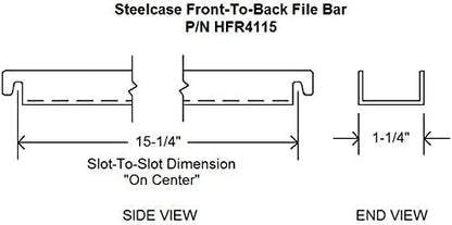 Steelcase Front to Back File Rails