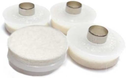 Felt Base Safeglides (1", White)