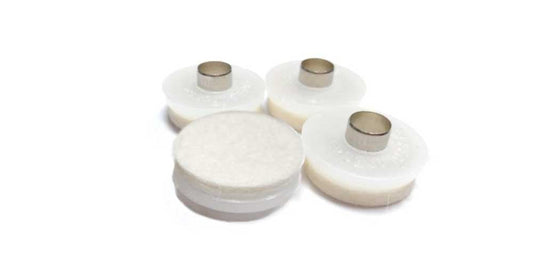 Felt Base Safeglides (7/8", White)