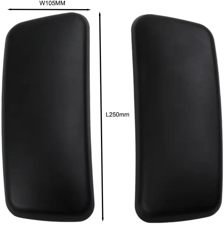MingYi.office New Arm Pads Caps Replacement for Haworth Zody Office Chair 1 Pair Black/Gray (Black)