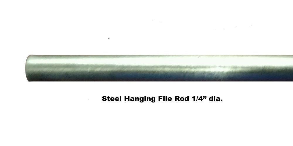 Universal File Rod Kit (1 rod and 2 clips) (1/4" dia x 12" long)