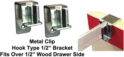 Cut to Length Metal File Rail Kit 3/4 High (30"-42" Long) w/Clips (3/4" High w/Plastic Clips)