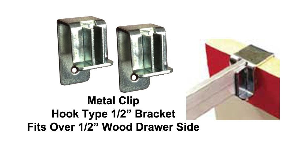 Cut to Length Metal File Rail Kit 3/4 High (30"-42" Long) w/Clips (3/4" High w/Metal Clips)