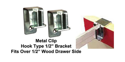 Cut to Length Metal File Rail Kit 3/4 High (30"-42" Long) w/Clips (3/4" High w/Metal Clips)