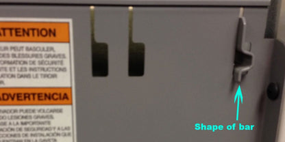 HON Lateral File Bars for a 30" Wide Cabinet
