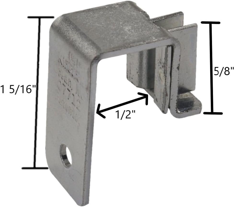 Cut to Length Metal File Rail 3/4" High (Metal Clips to fit Over 1/2" Wood Drawer Side, 15" - 30" Long)
