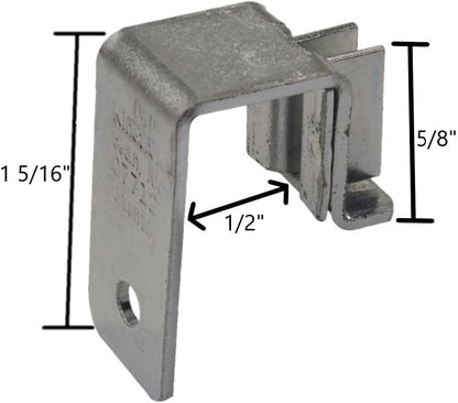 Cut to Length Metal File Rail 3/4" High (Metal Clips to fit Over 1/2" Wood Drawer Side, 15" - 30" Long)