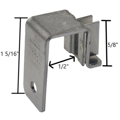 Cut to Length Metal File Rail 3/4" High (Metal Clips to fit Over 3/4" Wood Drawer Side, 30" - 42" Long)