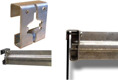 Cut to Length Heavy Duty Metal File Bar Kit w/ 2 Clips for Metal or Wood Drawers (for Metal Drawers)