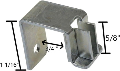 Cut to Length Metal File Rail 3/4" High (Metal Clips to fit Over 1/2" Wood Drawer Side, 1" - 15" Long)