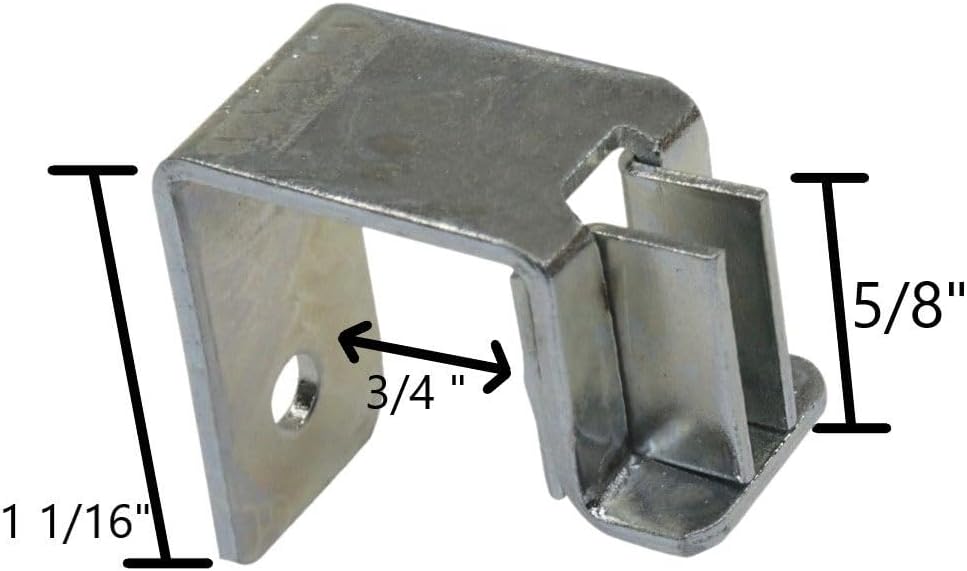 Cut to Length Metal File Rail 3/4" High (Metal Clips to fit Over 1/2" Wood Drawer Side, 1" - 15" Long)
