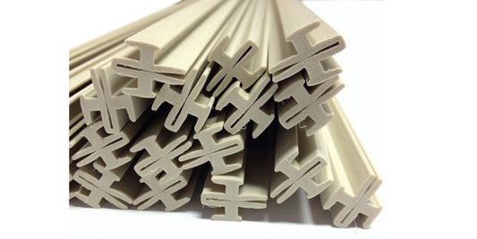 Modern Beige Panel Hinges (25 in a Box, 21.5" Edge Mount, Unfinished Polypropylene)