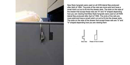 HON Lateral File Bars for a 30" Wide Cabinet