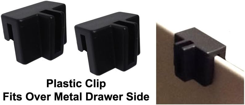 Cut to Length Metal File Rail Kit 3/4 High (30"-42" Long) w/Clips (3/4" High w/Plastic Clips)