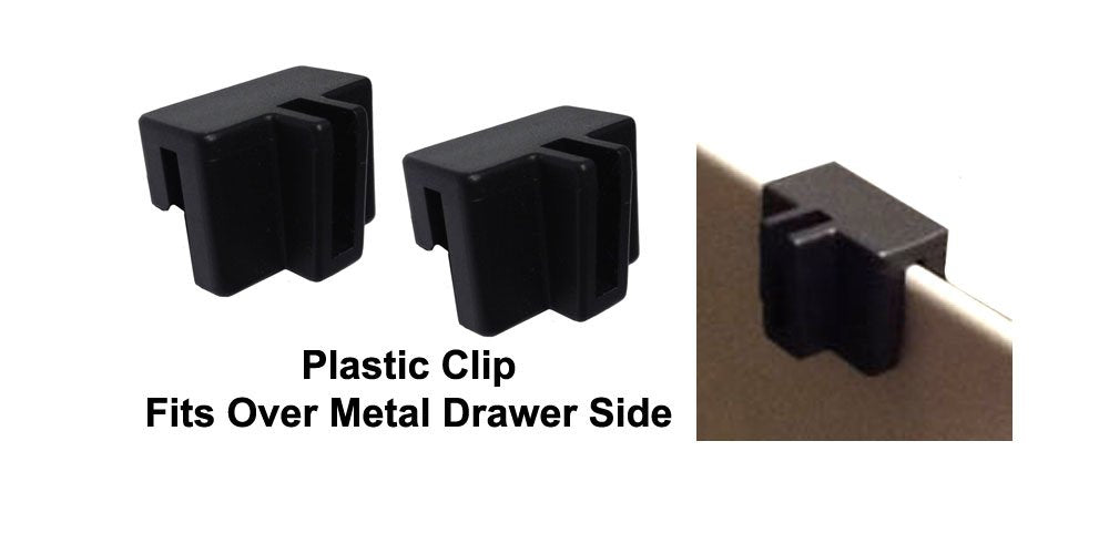 Cut to Length Metal File Rail Kit 3/4 High (30"-42" Long) w/Clips (3/4" High w/Metal Clips)