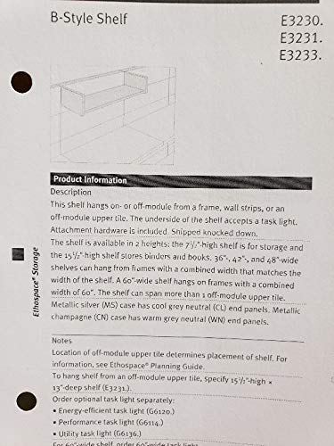 HM Ethospace B Style Shelf 24" (Metallic Champagne)