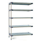 18"d MetroMax 4 Antimicrobial 5-Shelf Add-On Units w/ Grid Mats