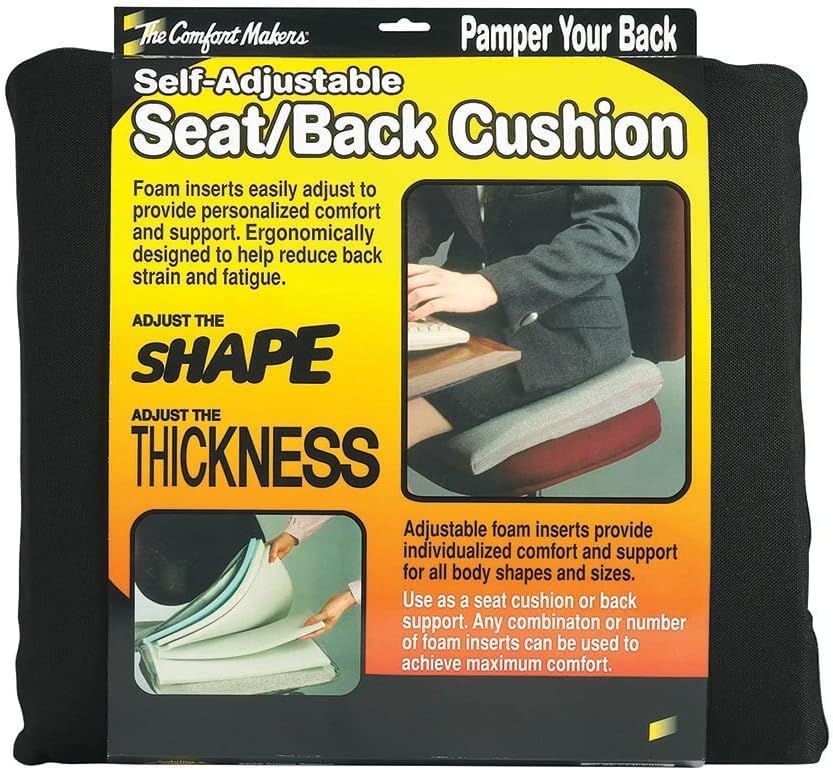 The ComfortMakers®, Seat/Back Cushion (Black)