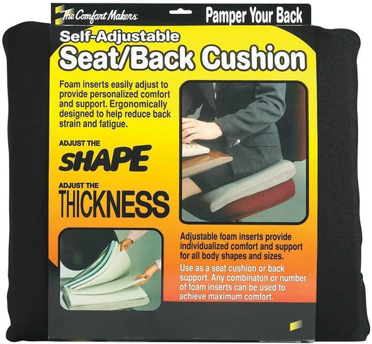 The ComfortMakers®, Seat/Back Cushion (Black)