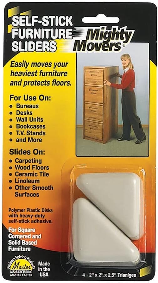 Mighty Movers® Furniture Sliders, Self-Stick, Triangles 87004