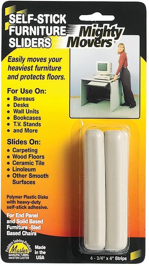 Mighty Movers® Furniture Sliders, Self-Stick, Strips 87005