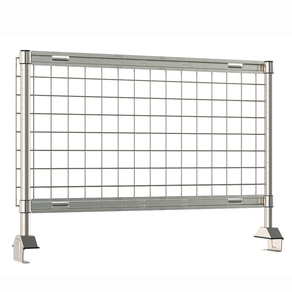 6"d x 34"h TableWorx Work Table Risers w/ Stainless Steel SmartWall Grid