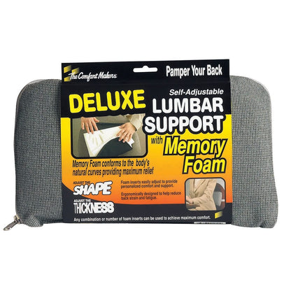 File Bar Factory The ComfortMakers®, Deluxe Lumbar Support Grey
