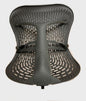 Replacement HM Mirra 1 Triflex Polymer Back w/Adjustable Lumbar, Graphite TriFlex Polymer