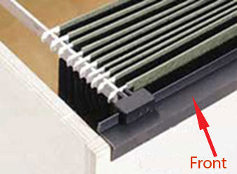 Plastic File Rails For Wooden Drawers Front And Back Walls Custom Sized