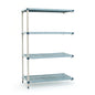 18"d x 63"h MetroMax Q Antimicrobial 4-Shelf Add-On Units w/ Grid Mats