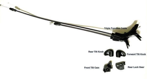 Aeron Forward / Rear Tilt Cable, Gear, Lever And Paddle Assembly