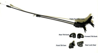 Aeron Forward / Rear Tilt Cable, Gear, Lever And Paddle Assembly