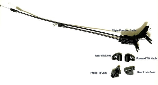 Aeron Forward / Rear Tilt Cable, Gear, Lever And Paddle Assembly