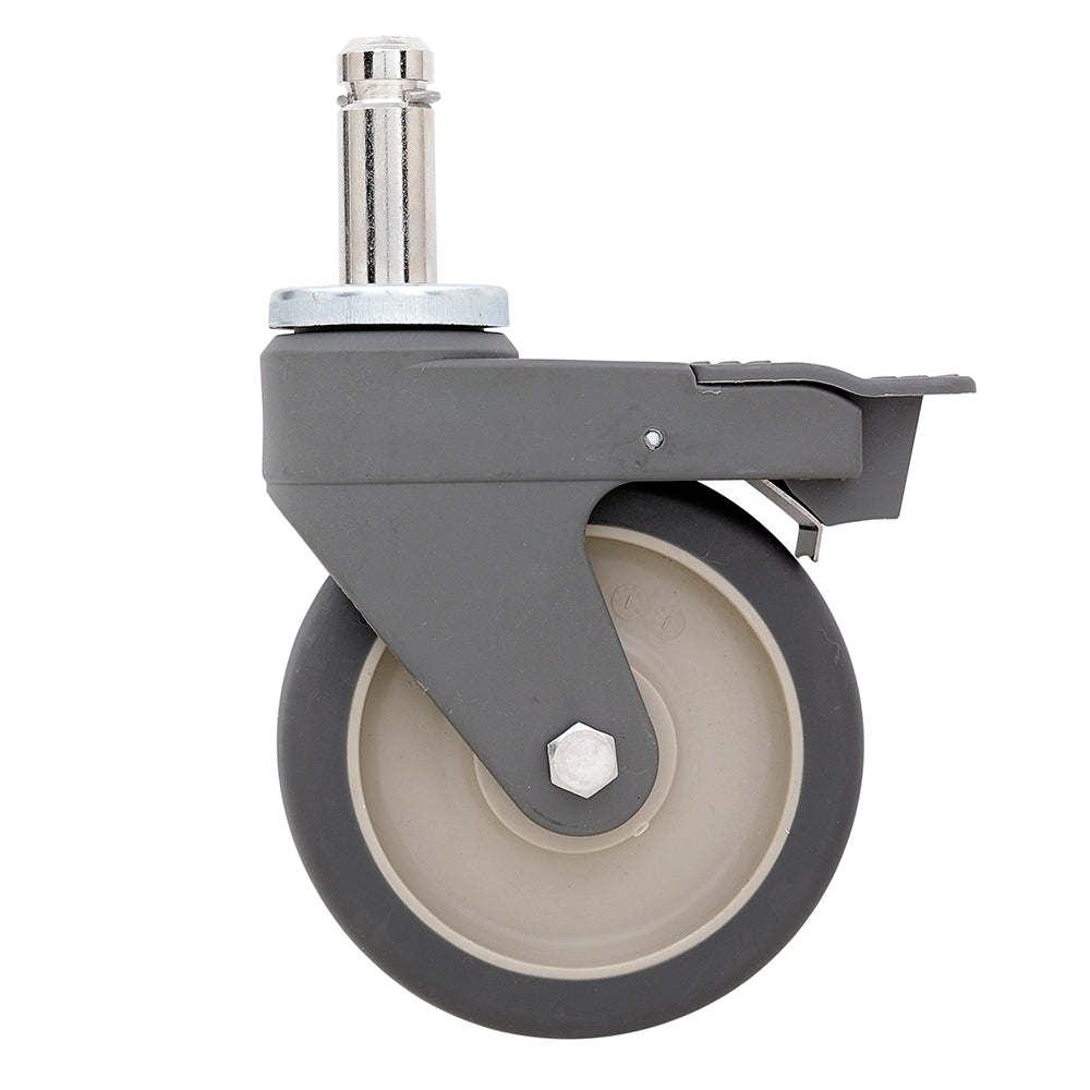 Metro 5" Polyurethane/Polymer Swivel Stem Casters with Brakes