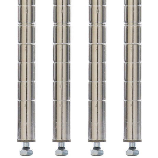 Metro Chrome Super Erecta SiteSelect Stationary Posts - 4-Pack