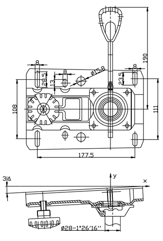 Office Chair Mechanism Model: S2886 (4.25"X 7" Screw Pattern)