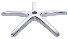 Polished Aluminum Chair Base | 25" Diameter