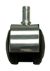 Soft Twin Wheel Chrome Hooded Caster For Hard Floors- 50mm