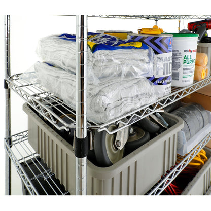 24"d x 74"h 6-Shelf Metro Super Erecta EZ-ADD Wire Shelving - Chrome
